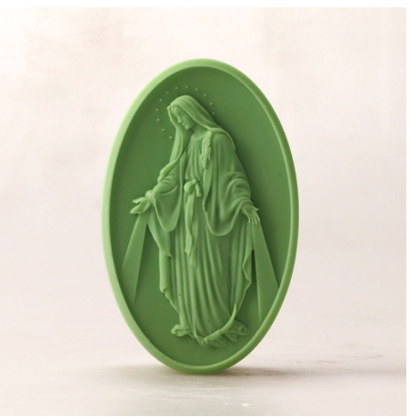 Handmade Virgin Mary Soap with Silicone Molds and Oils
