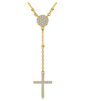 KALETINE 925 Sterling Silver Rosary Necklace with Charms