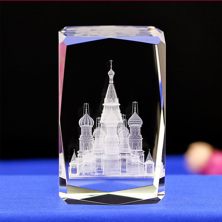 Crystal Russian Orthodox Church Decorative Craft