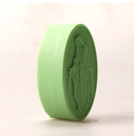 Handmade Virgin Mary Soap with Silicone Molds and Oils