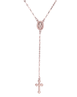 Fashionable Cross and Virgin Mary Pendant Necklace