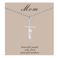 COTATI Faith Cross Necklace Jewelry for Women Silver Jesus Christian Pendant Necklaces Gifts for Mom (Mom)