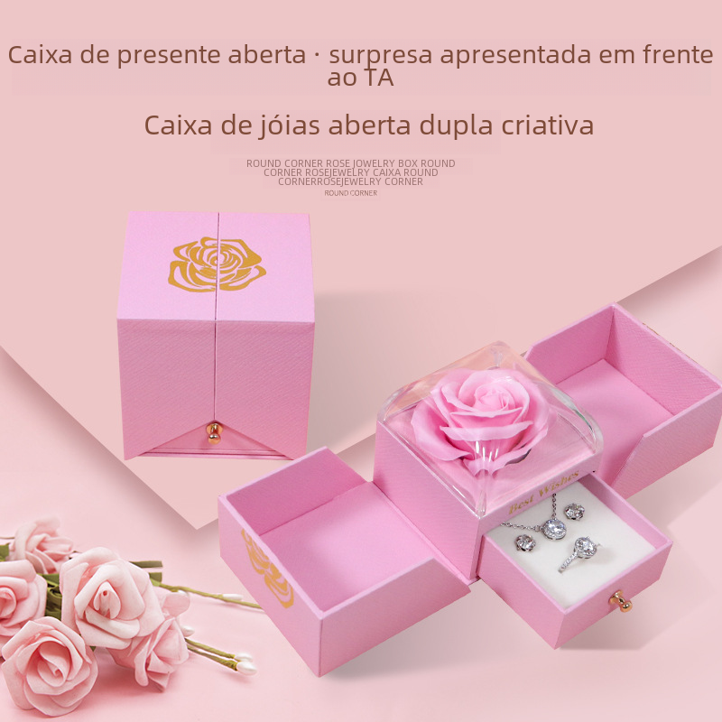 2022 Rose Flower Gift Box with Soap and Jewelry Storage
