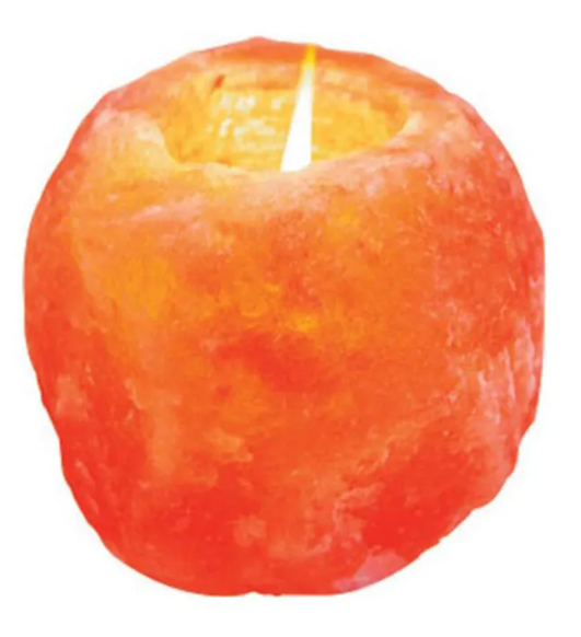 Natural Himalayan Salt Crystal Candle Holder
