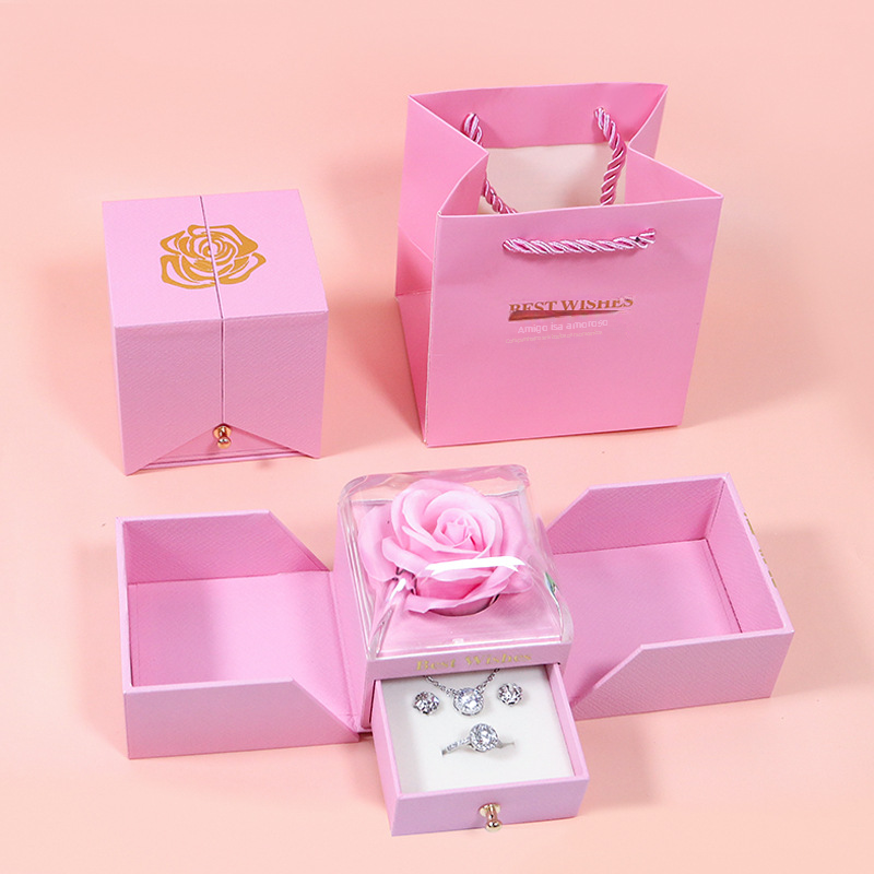 2022 Rose Flower Gift Box with Soap and Jewelry Storage