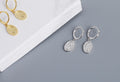 S925 Silver Earrings with Saint Mary Coin Design