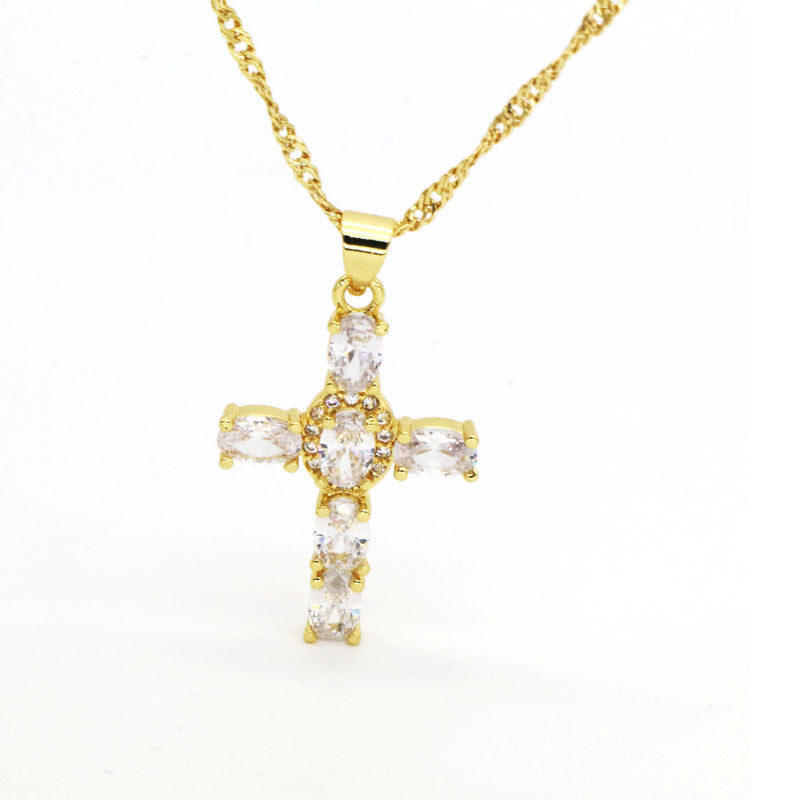 Virgin Mary of the Cross Women's Religious Necklace