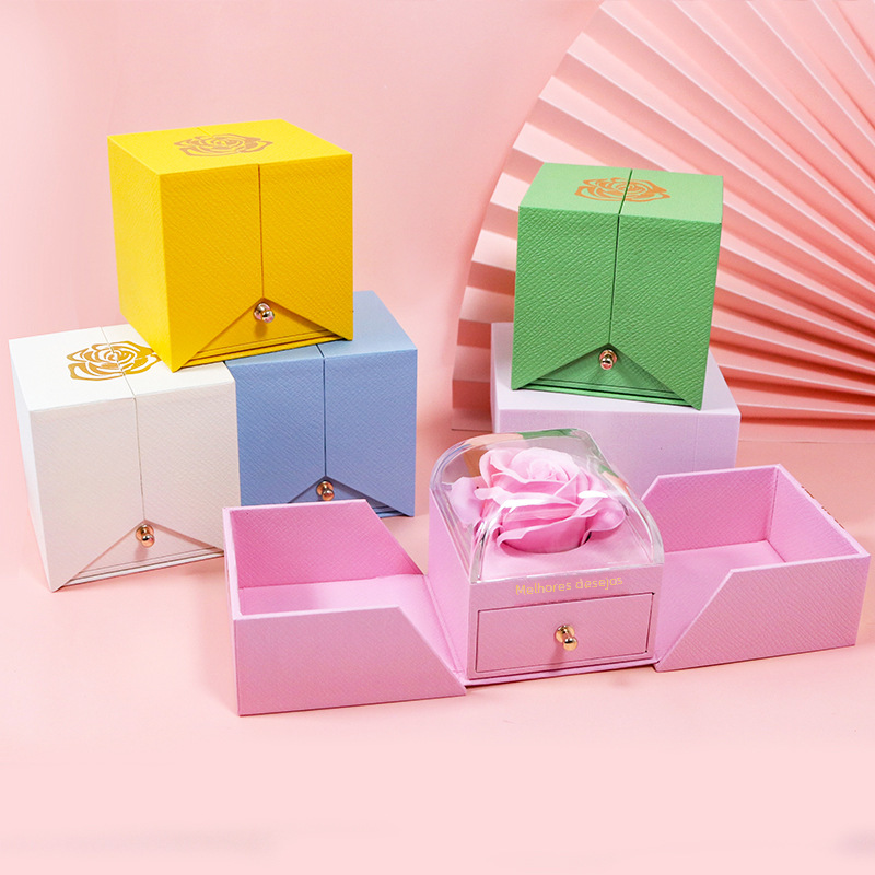 2022 Rose Flower Gift Box with Soap and Jewelry Storage