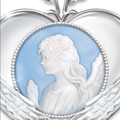 Trendy Religious Faith Necklace with Angel Prayer Pendant