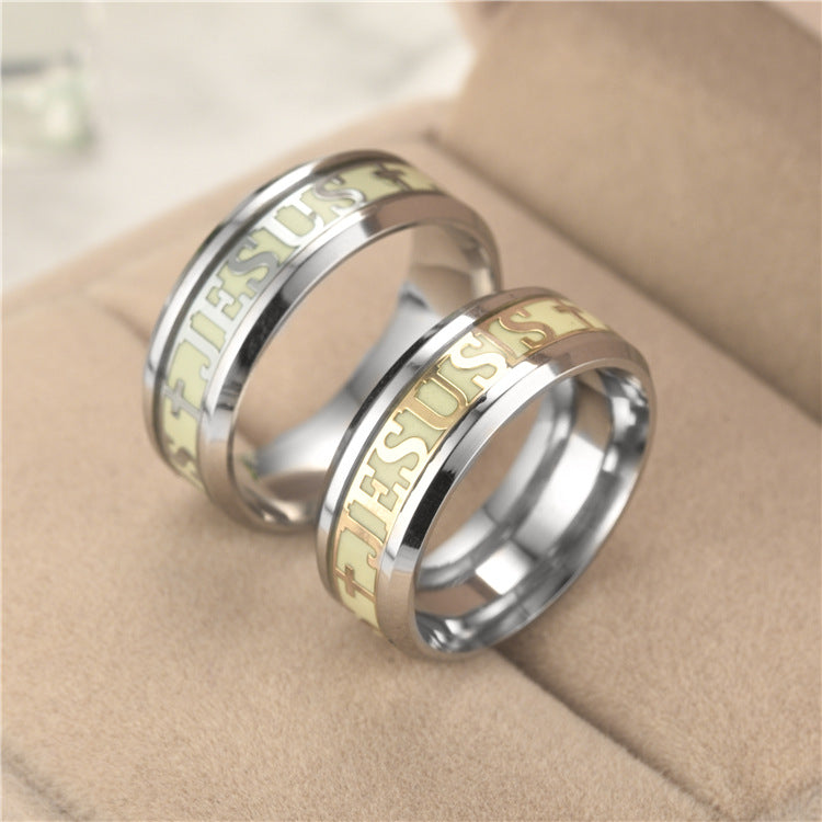 Glow in the Dark Christian Jesus Ring