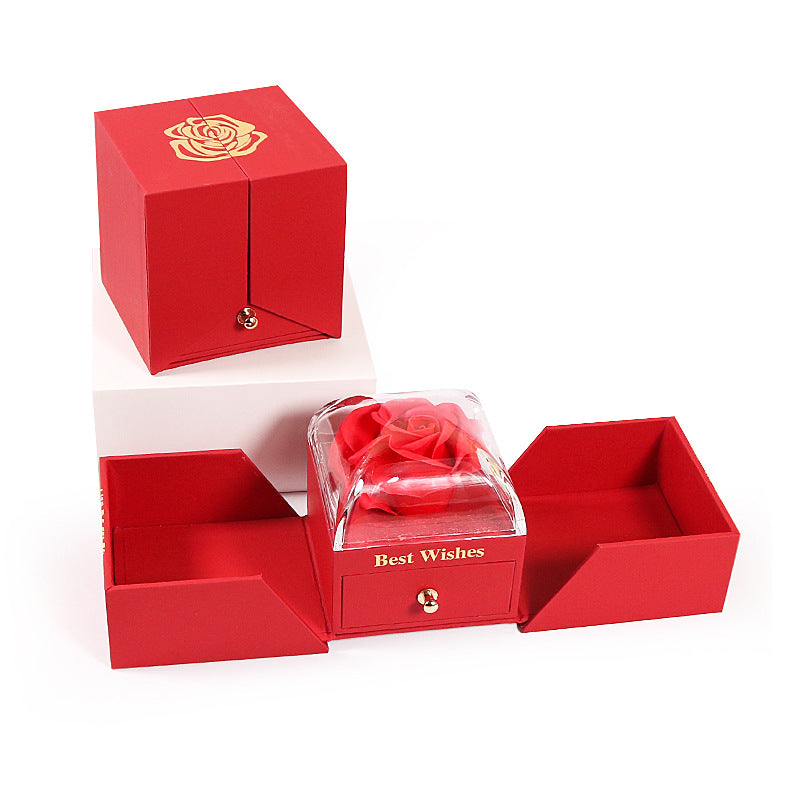 2022 Rose Flower Gift Box with Soap and Jewelry Storage