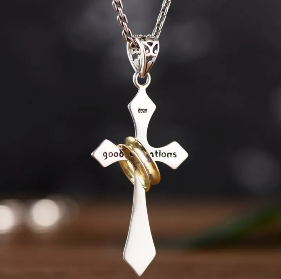Sterling Silver Jesus Cross Pendant