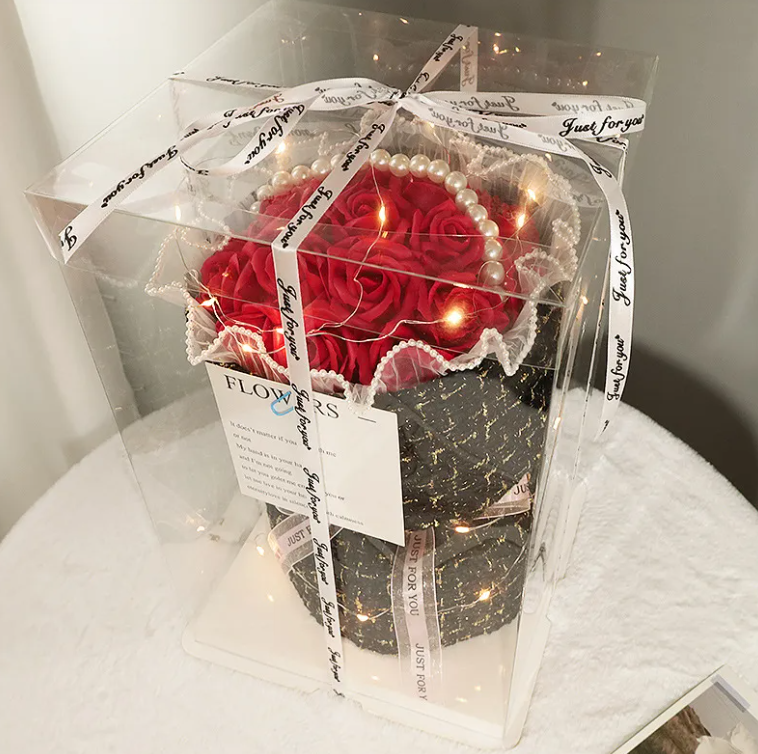 Gift Heart Soap Flower Carnation Rose