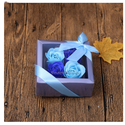Soap Flower Gift Box with Bear and Heart-shaped Tin