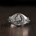 S925 Silver Men's Ring - Vintage Prayer Hand Design