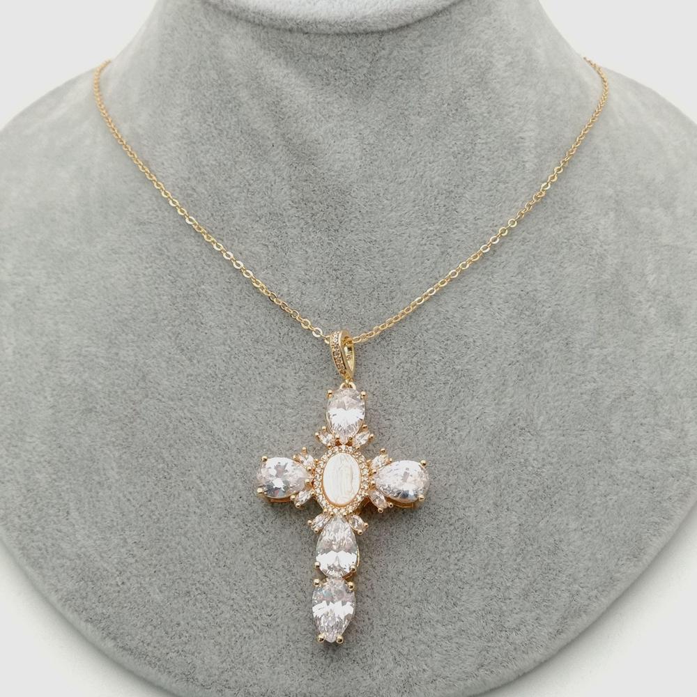 Virgin Mary of the Cross Women's Religious Necklace