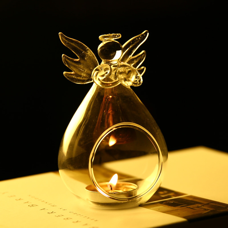 Angel Light Glass Candle Holder