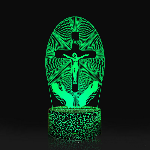 3D Acrylic Jesus Cross Night Light
