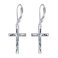 Cross Earrings Sterling Silver Christian Dangle Earrings baptism Jewelry Gifts for Women Teen