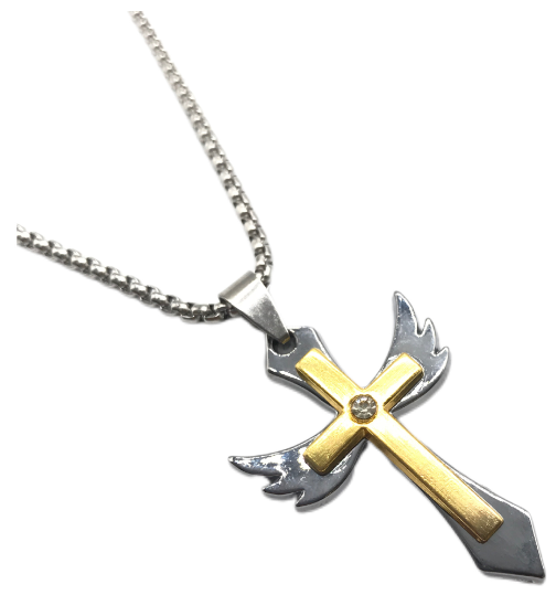 Angel of God Cross Pendant Necklace (One Piece)