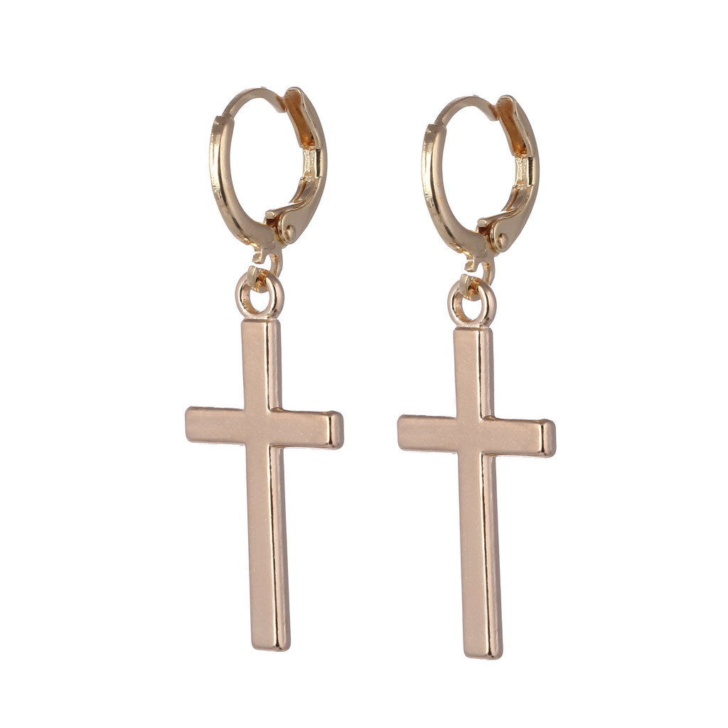 Shiny Cross Men's Earrings and Studs