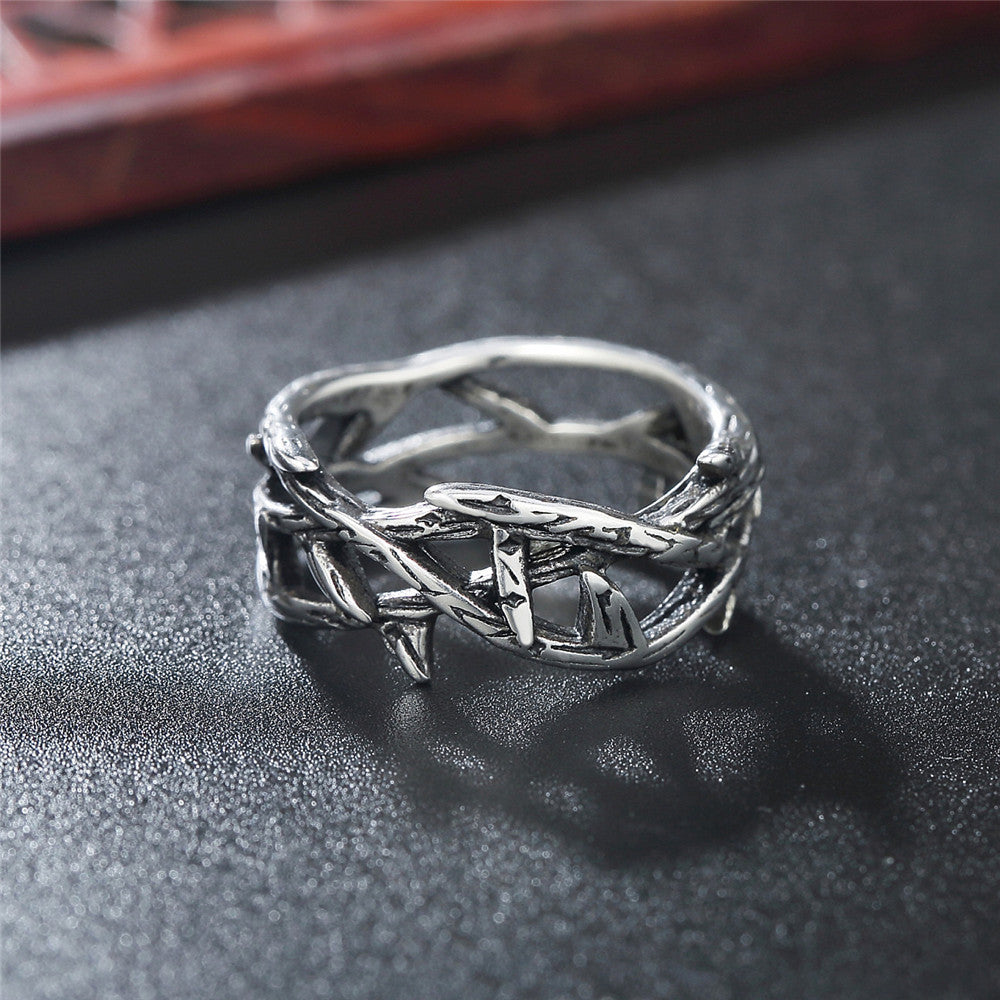 Vintage Jesus Thorn Crown Titanium Steel Ring