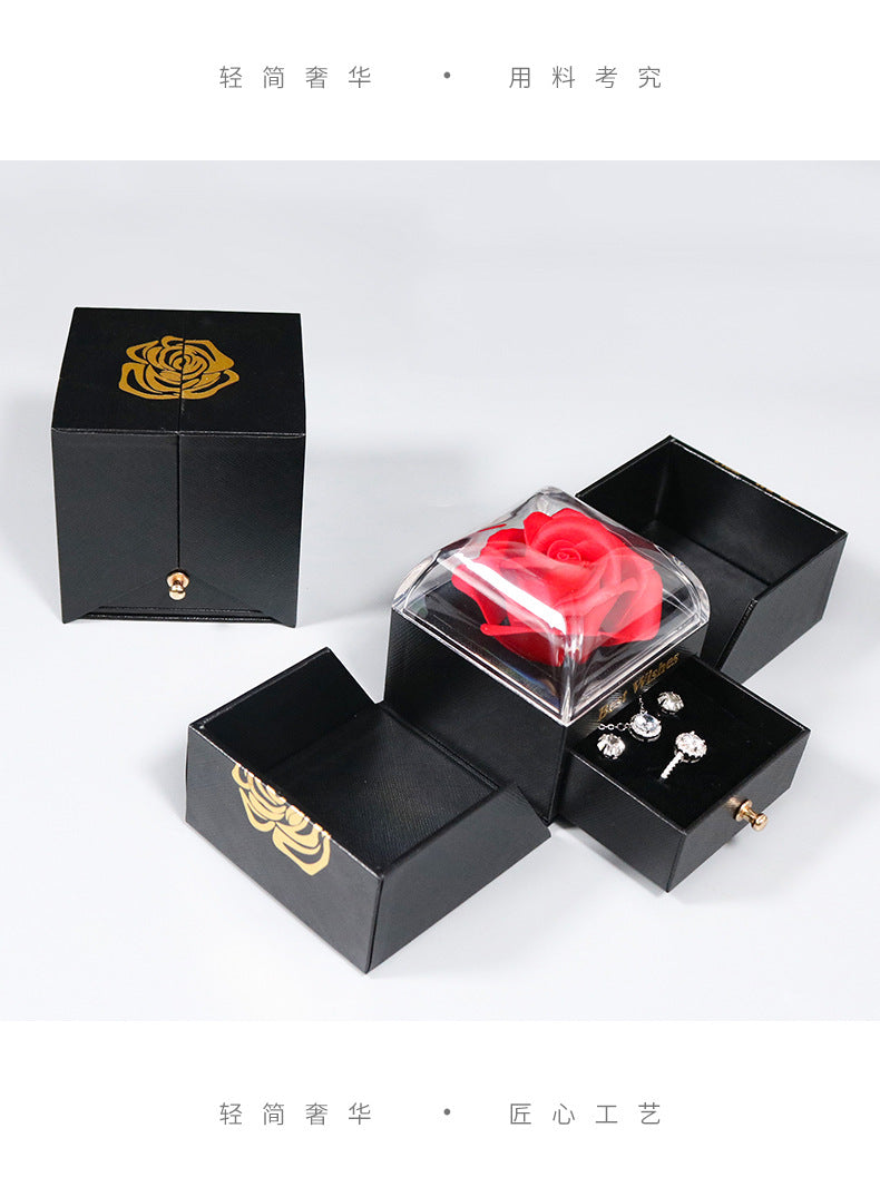2022 Rose Flower Gift Box with Soap and Jewelry Storage