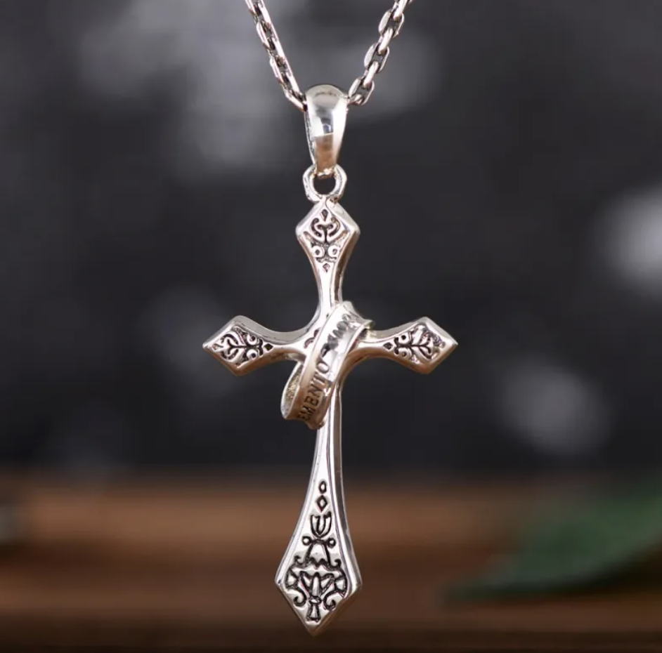 Sterling Silver Jesus Cross Pendant