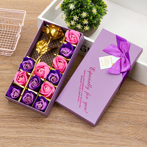 12 Rose Soap Flower Gift Box for Valentine's Day