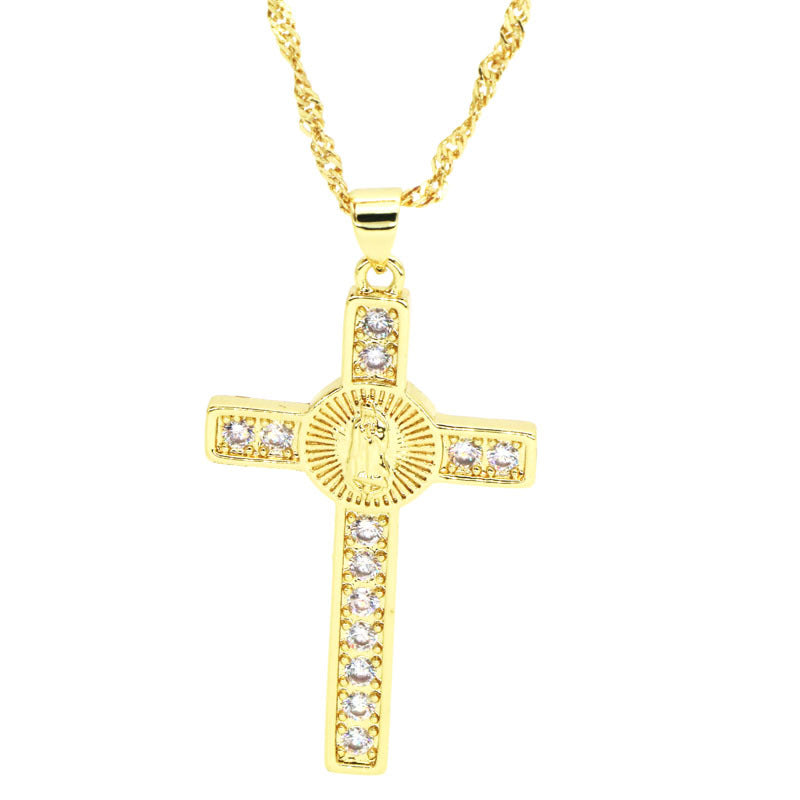 Virgin Mary of the Cross Women's Religious Necklace