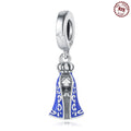 S925 Silver Religious Virgin Mary Pendant for Bracelets