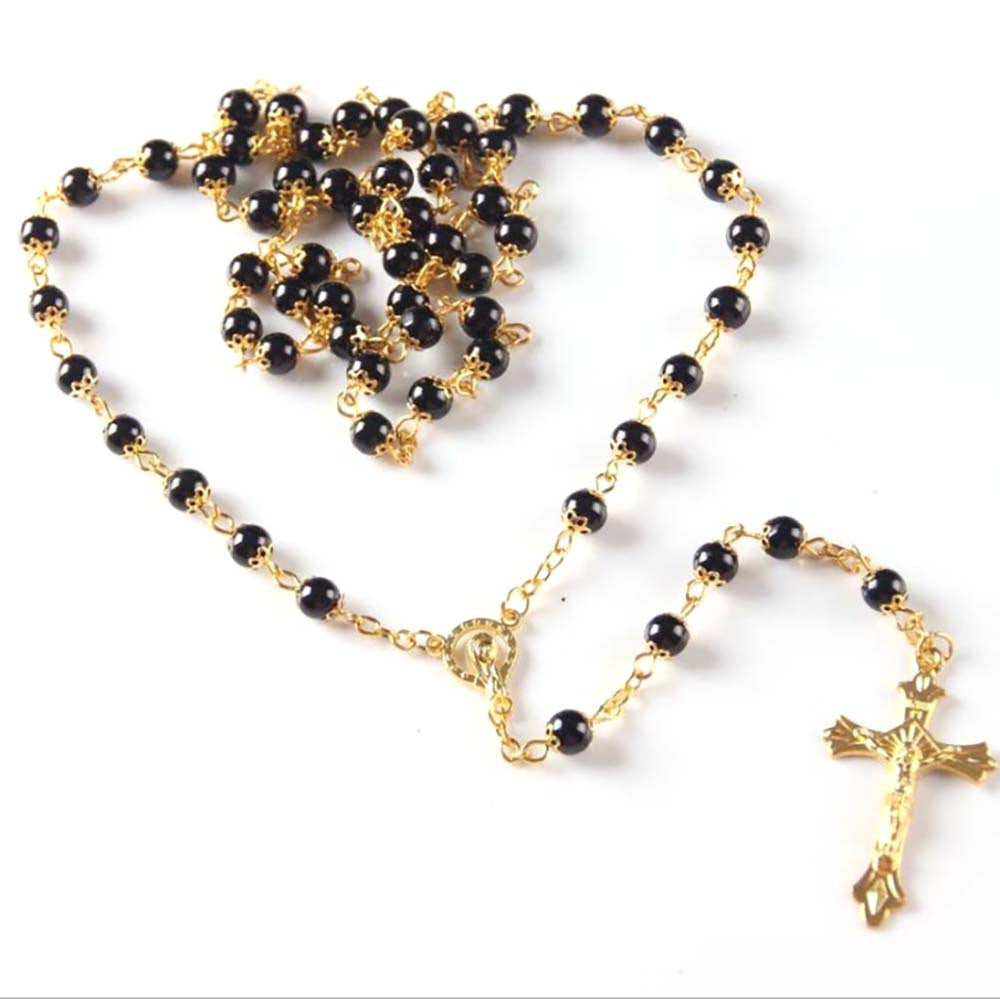 Handmade 6mm Glass Pearl Necklace Wholesale Rosary
