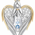 Angel Heart Diamond Necklace - Guardian Angel Pendant