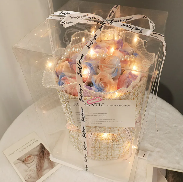 Gift Heart Soap Flower Carnation Rose