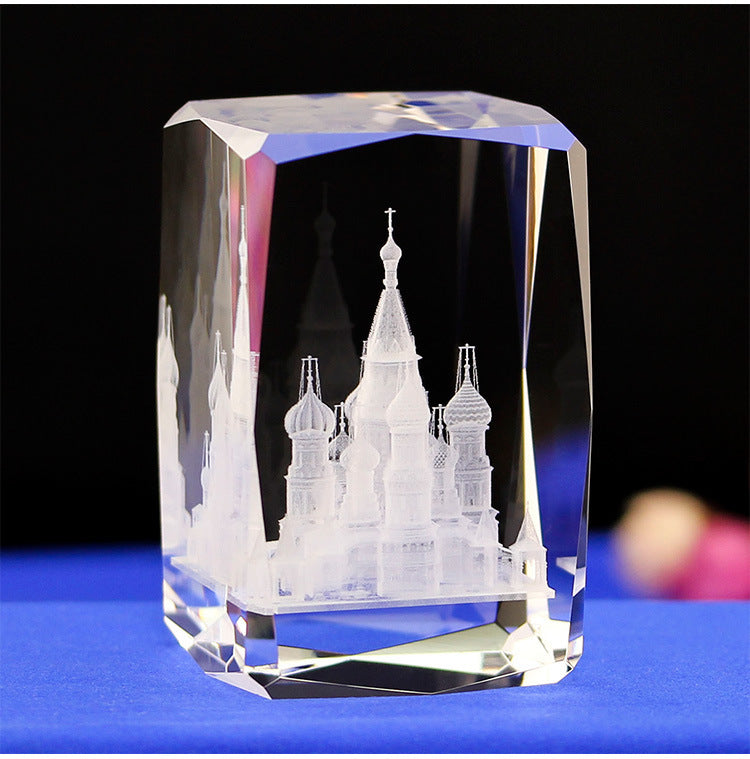 Crystal Russian Orthodox Church Decorative Craft