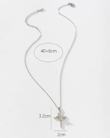 Crown Cross Pendant Necklace