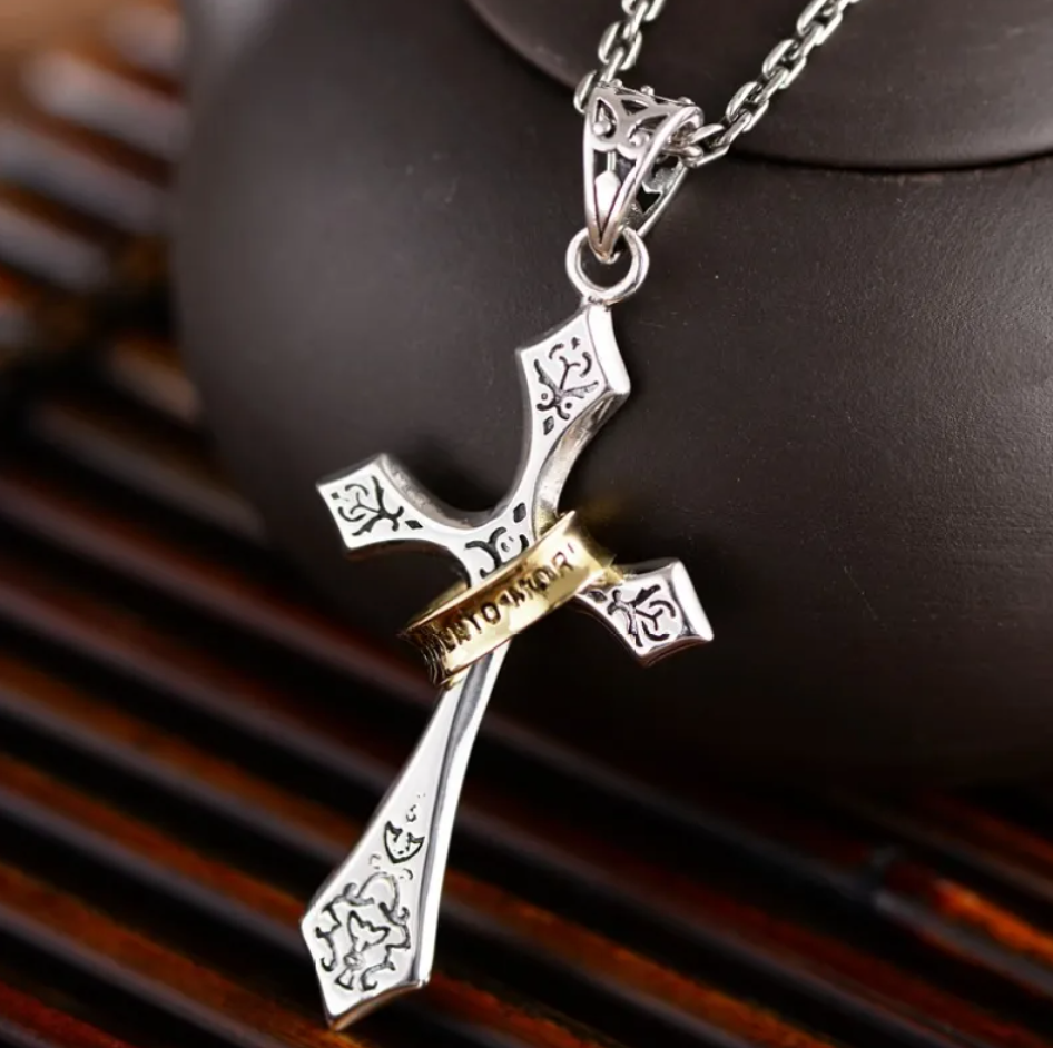 Sterling Silver Jesus Cross Pendant
