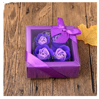 Soap Flower Gift Box with Bear and Heart-shaped Tin