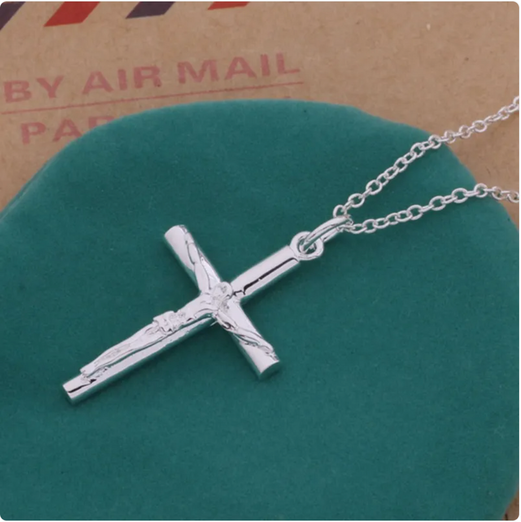 S925 Silver Jesus Cross Necklace