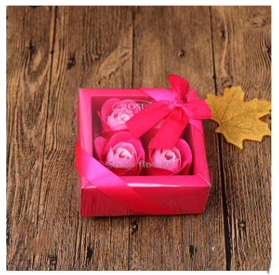 Soap Flower Gift Box with Bear and Heart-shaped Tin