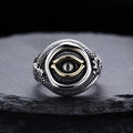 Sterling Silver Men's Eye Of God Ring