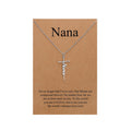 Lcherry Nana Cross Pendants Necklace for Women Nana Gifts from Granddaughter Christian Necklaces Religious Gifts Jewelry for Women