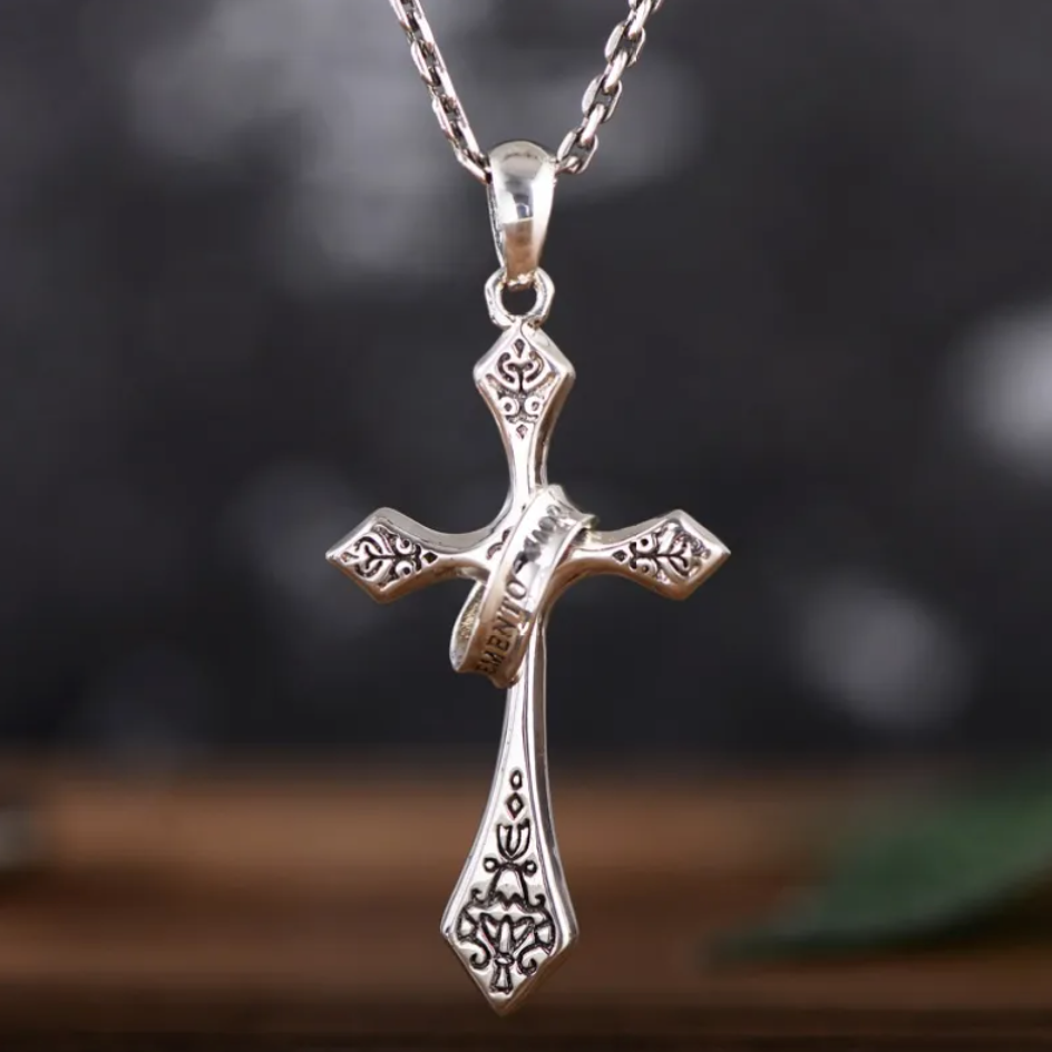 Sterling Silver Jesus Cross Pendant