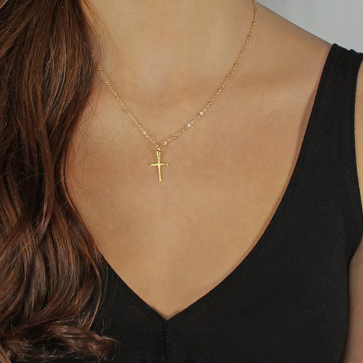 Minimalist Fashion Cross Necklace for Women