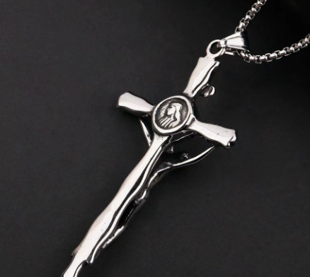 Stylish 3D Jesus Christ Cross Pendant Necklace