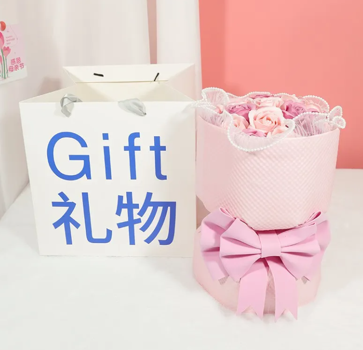 Gift Heart Soap Flower Carnation Rose